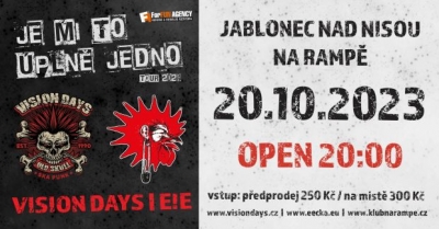 E!E & Vision Days - Je Mi To Úplně Jedno tour 2023 - Jablonec nad Nisou E!E & Vision Days - Je Mi To Úplně Jedno tour 2023 - Jablonec nad Nisou