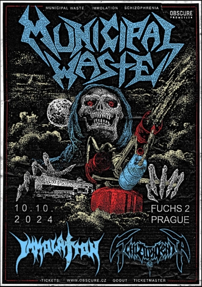 MUNICIPAL WASTE, IMMOLATION, SCHIZOPHRENIA - Praha 2024 MUNICIPAL WASTE, IMMOLATION, SCHIZOPHRENIA - Praha 2024
