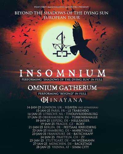 Insomnium - BEYOND THE SHADOWS OF THE DYING SUN European Tour 2025 - Vídeň Insomnium - BEYOND THE SHADOWS OF THE DYING SUN European Tour 2025 - Vídeň