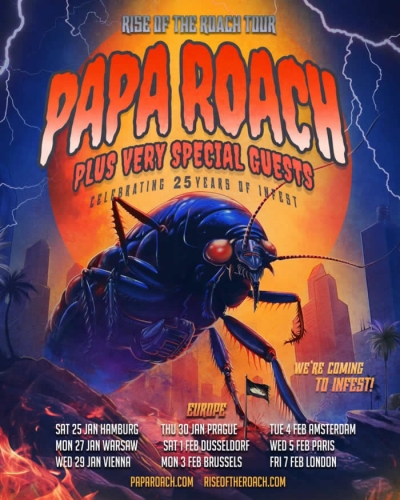 Papa Roach - Rise Of The Roach Tour 2025 - Varšava