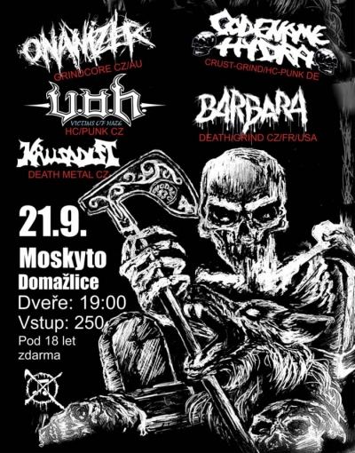 ONANIZER / V.O.H. / CODENAME: HYDRA / B4RBAR4 / KRUSADIST - Domažlice 2024 ONANIZER / V.O.H. / CODENAME: HYDRA / B4RBAR4 / KRUSADIST - Domažlice 2024