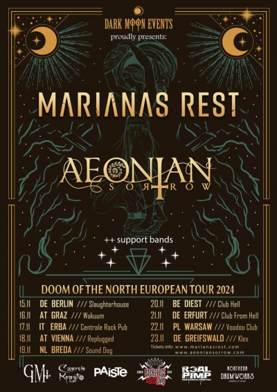 Marianas Rest & Aeonian Sorrow - DOOM OF THE NORTH EUROPEAN TOUR 2024 - Vídeň