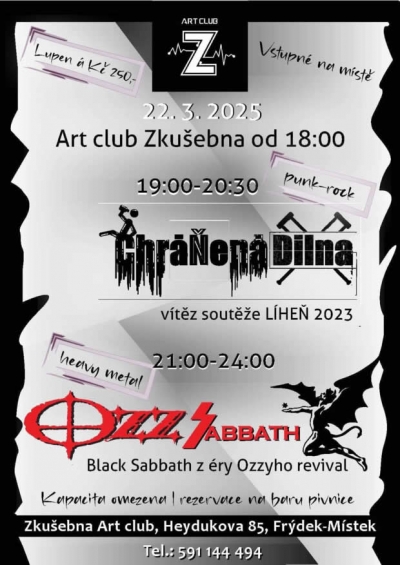 Chráněná Dílna & OzzSabbath - Frýdek-Místek 2025 Chráněná Dílna & OzzSabbath - Frýdek-Místek 2025