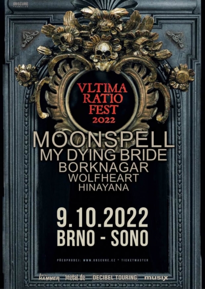 Ultima Ratio Fest 2022: MOONSPELL, INSOMNIUM, BORKNAGAR, WOLFHEART, HINAYANA - Brno Ultima Ratio Fest 2022: MOONSPELL, INSOMNIUM, BORKNAGAR, WOLFHEART, HINAYANA - Brno