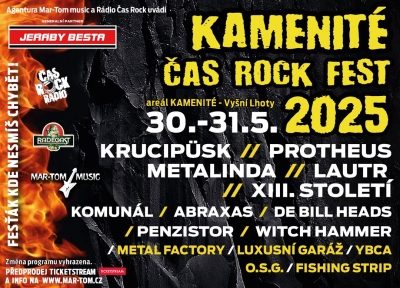 Kamenité Čas rock fest 2025
