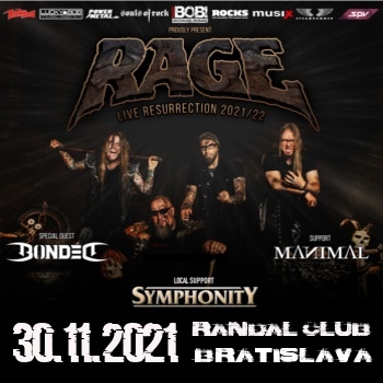 (ZRUŠENO) RAGE- Live Resurrection Tour 2021/2022 - Bratislava