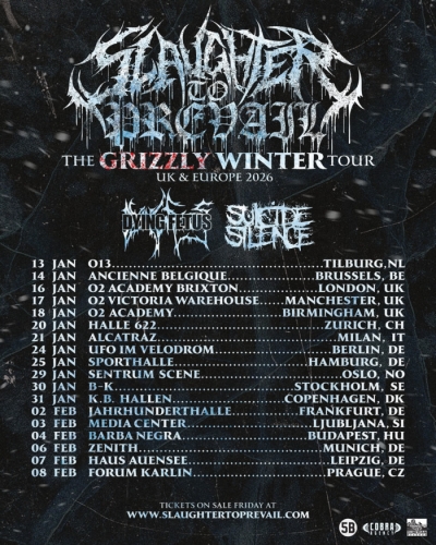 Slaughter to Prevail & Dying Fetus & Suicide Silence - THE GRIZLY WINTER TOUR 2026 - Mnichov Slaughter to Prevail & Dying Fetus & Suicide Silence - THE GRIZLY WINTER TOUR 2026 - Mnichov
