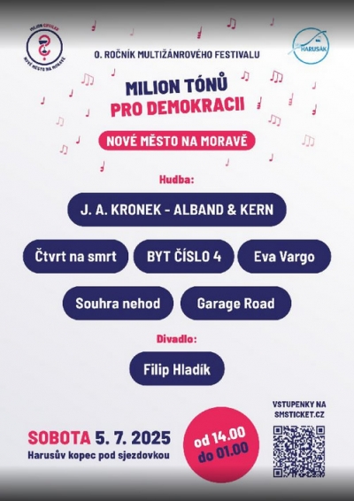Festival Milion tónů pro demokracii Nové Město na Moravě 2025 (vol.0) Festival Milion tónů pro demokracii Nové Město na Moravě 2025 (vol.0)