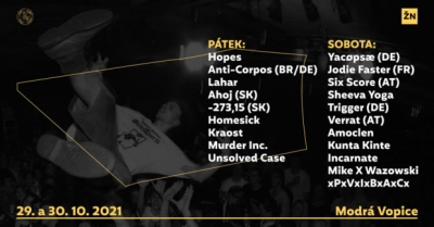 ŽN x MAD DUCK: Yacøpsæ (DE), Anti-Corpos(BR), Hopes, Lahar, Sheeva Yoga a další