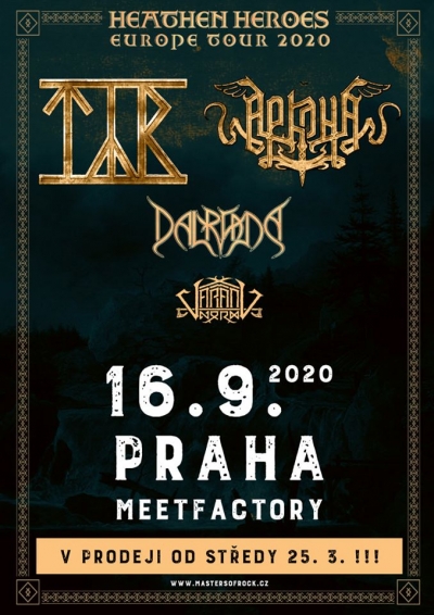 (ZRUŠENO) Heathen Heroes Europe Tour 2020 (Arkona + Týr) / Praha