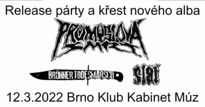 Průmyslová smrt - Release párty a křest nového alba - Brno Klub Kabinet Múz