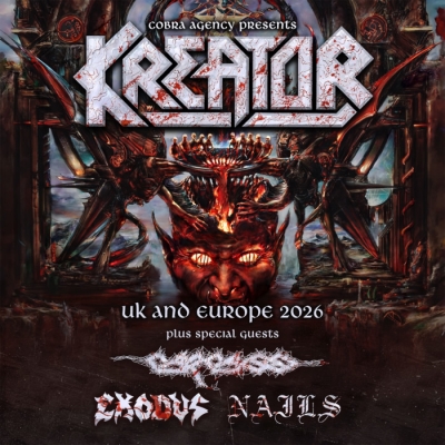 KREATOR, Carcass, Exodus, Nails – Krushers Of The World Tour 2026 - Mnichov