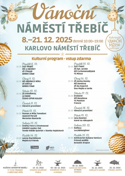 Vánoční náměstí Třebíč 2025