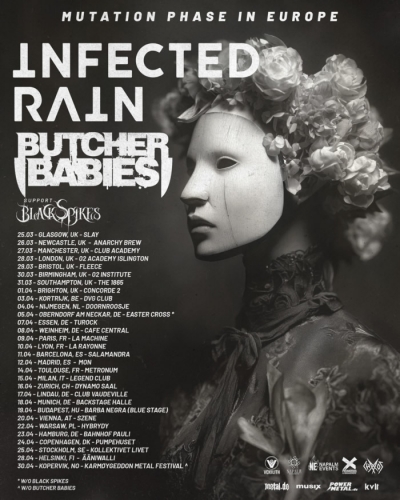 Infected Rain & Butcher Babies - The Mutation Phase Tour 2026 - Vídeň