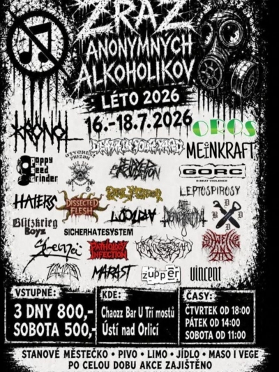 ZRAZ ANONYMNÝCH ALKOHOLIKOV - OPEN AIR 2026