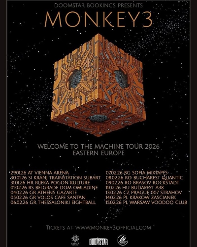 Monkey3 - WELCOME TO THE MACHINE Tour 2026 - Krakov