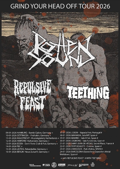 Rotten Sound - GRIND YOUR HEAD OFF TOUR 2026 - Lipsko