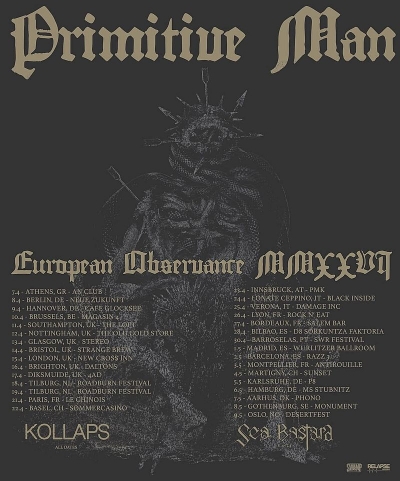 Primitive Man - EUROPEAN OBSERVANCE MMXXVI - Innsbruck