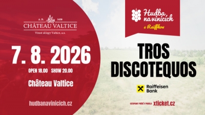 Hudba na vinicích 2026 - Valtice - Tros Discotequos