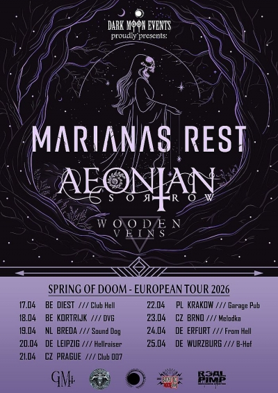 Marianas Rest & Aeonian Sorrow - Spring of Doom European Tour 2026 - Praha