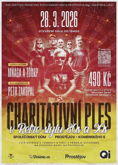 Charitativní retro ples Prostějov 2026