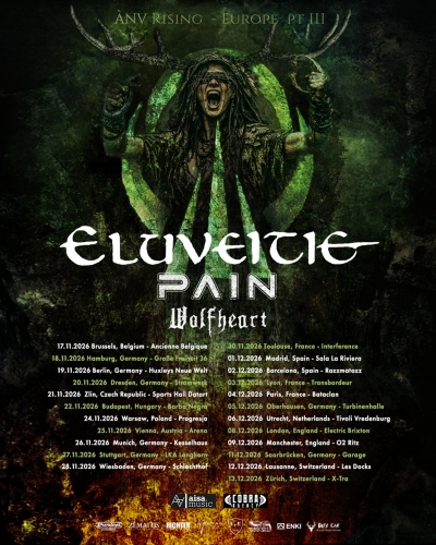 Eluveitie & Pain & Wolfheart - ANV RISING – EUROPEAN TOUR Pt. III 2026 - Berlín