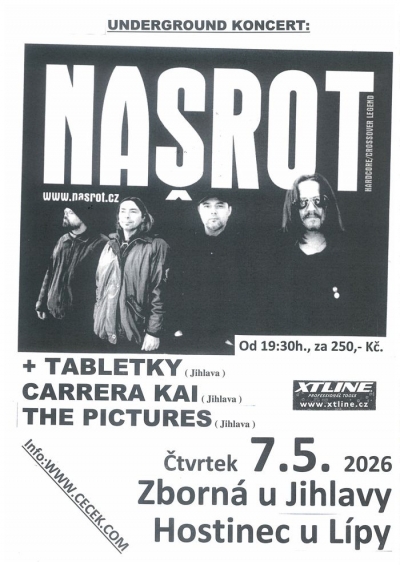 Našrot, Tabletky, Carrera Kai a The Pictures ve Zborné 2026