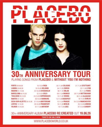 Placebo - 30TH ANNIVERSARY TOUR 2026 - Lodž