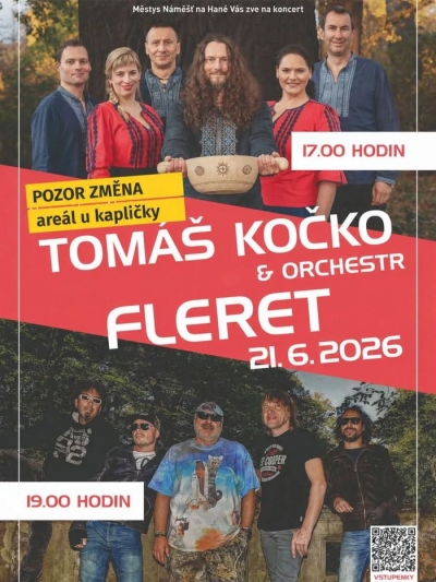 Fleret + Tomáš Kočko & Orchestr - Náměšť na Hané 2026