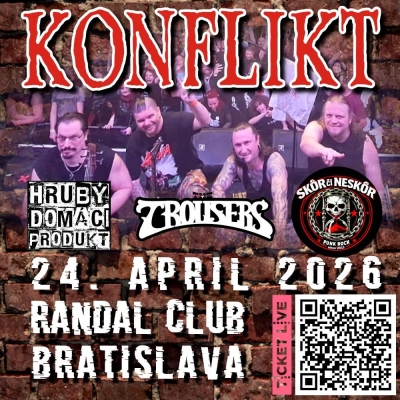 KONFLIKT+HDP+The Trousers(H)+Skôr či Neskôr - Bratislava 2026