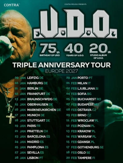 U.D.O. – Triple Anniversary Tour Europe 2027 - Mnichov