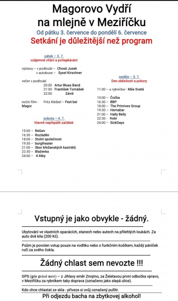 Magorovo Vydří 2026