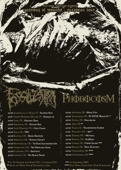 Fossilization & Phobocosm - Gateway of Wounds European Tour 2026 - Berlín