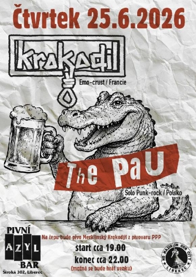 Krokodil (FRA) & The Pau (PL) - Liberec 2026