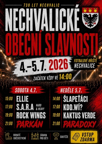 Nechvalické obecní slavnosti 2026 | 730 let obce Nechvalice