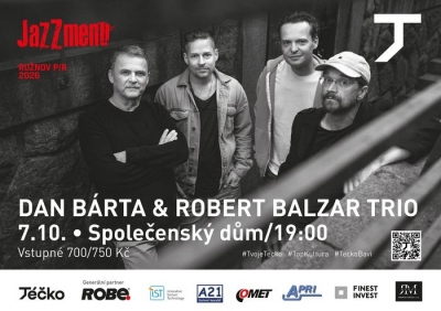 Jazzmenu 2026 - Dan Bárta & Robert Balzar trio