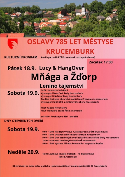 Oslavy 785 let městyse Krucemburk