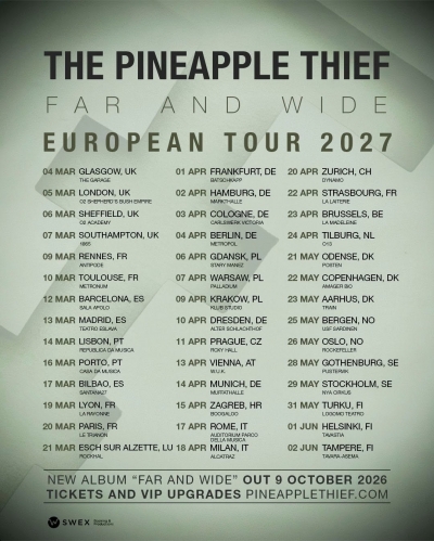 The Pineapple Thief - Far And Wide European Tour 2027 - Praha