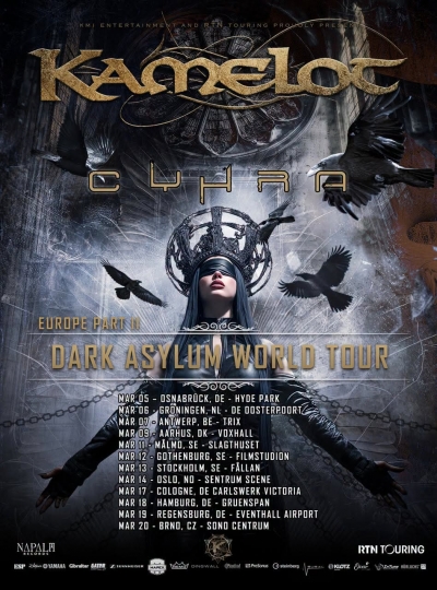 Kamelot & Cyhra - Dark Asylum World Tour – Europe – Part II. | Brno