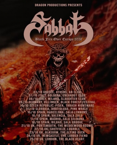 Sabbat - Black Fire Over Europe 2026 - Bratislava