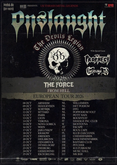 Onslaught - The Force From Hell European Tour 2026 - Krakov