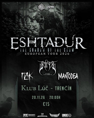 METAL V PIATOK: ESHTADUR (COL) + KING (COL) + FLAK (SK) + MANTODEA (SK)  + SATANISLAV (SK)