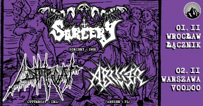 SORCERY (Sweden) CUTTHROAT (Ireland) ABUSER (Wrocław) - Vratislav 2026