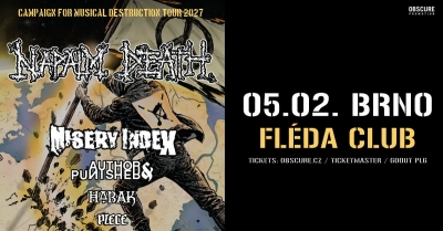 Napalm Death - Camping For Musical Destruction Tour 2027 - Brno