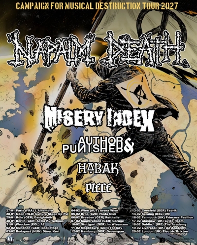 Napalm Death - Camping For Musical Destruction Tour 2027 - Vratislav