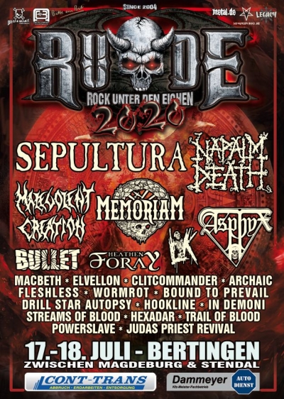 (ZRUŠENO) Rock unter den Eichen 2020 - RUDE OPEN AIR (ZRUŠENO) Rock unter den Eichen 2020 - RUDE OPEN AIR