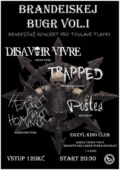 Brandeiskej Bugr Vol.1 - Benefiční koncert pro organizaci Toulavé tlapky