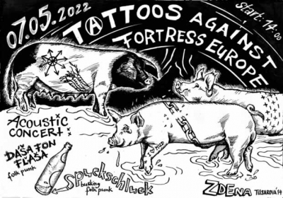 Benefit tattoos + Concert DxFxFx [Tattoos Against Fortress Europe 002]