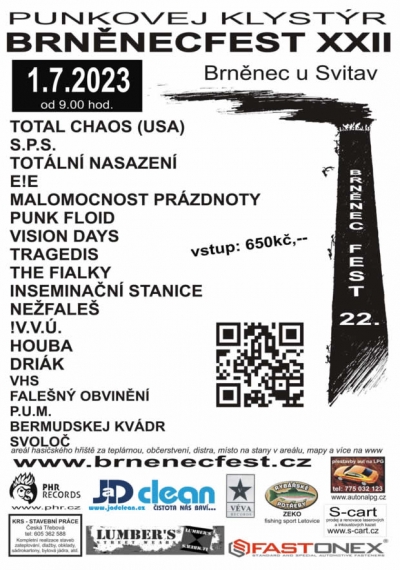 Brněnecfest XXII aneb Punkovej Klystýr 2023 Brněnecfest XXII aneb Punkovej Klystýr 2023