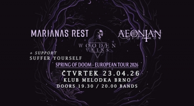 Marianas Rest & Aeonian Sorrow - Spring of Doom European Tour 2026 - Brno